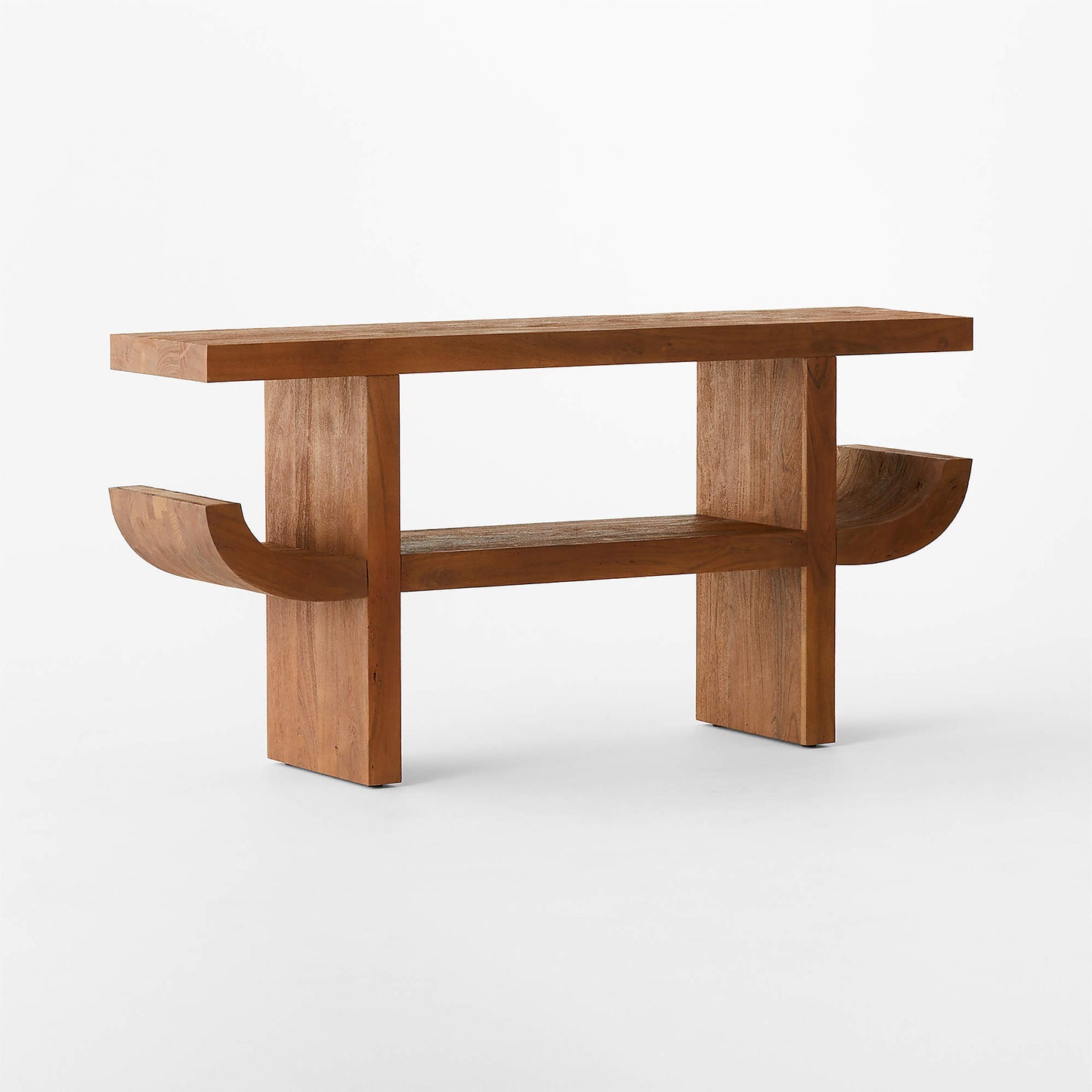 DANIEL - Brown Acacia Wood Console Table