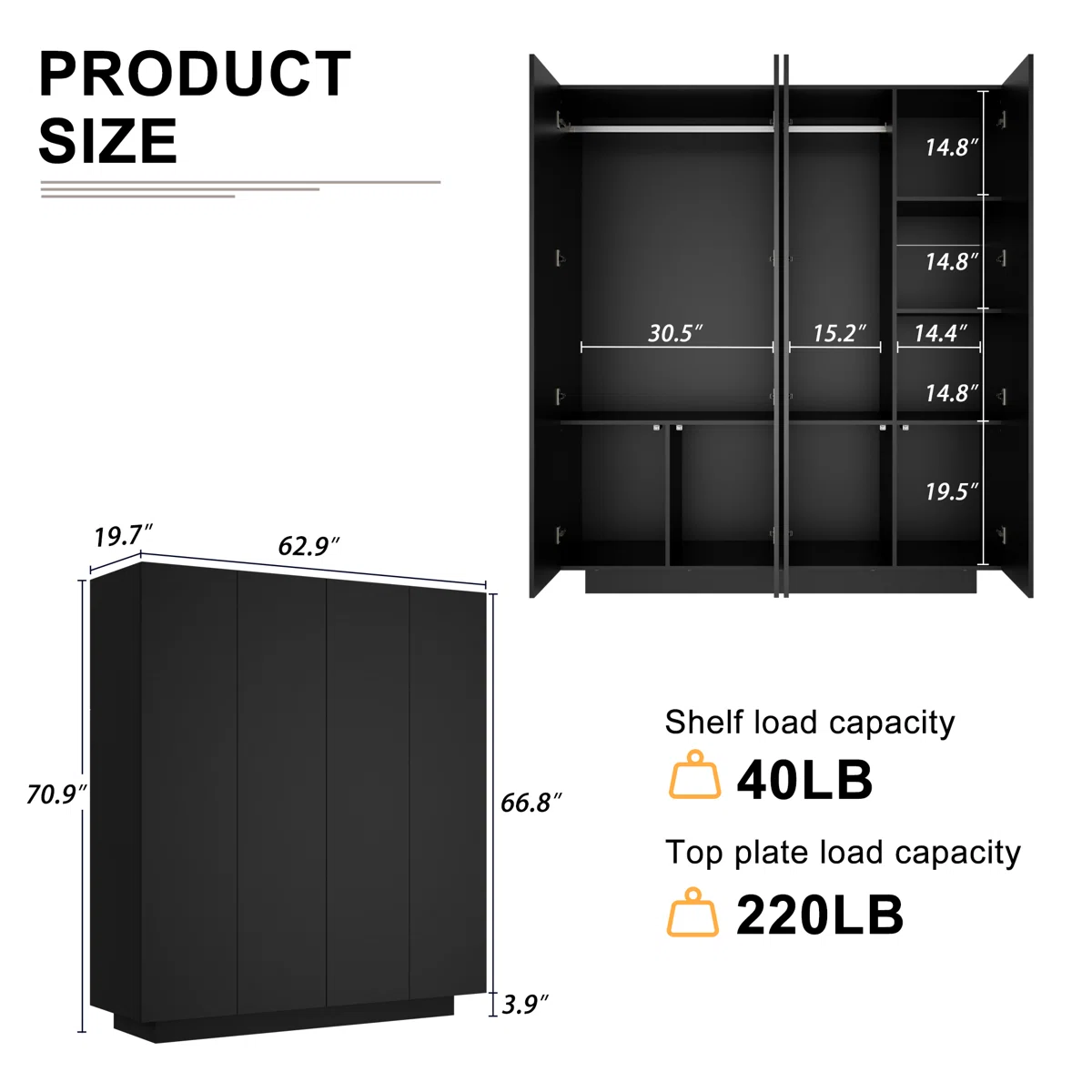 THIAGO - CORNER Wardrobe Cabinet
