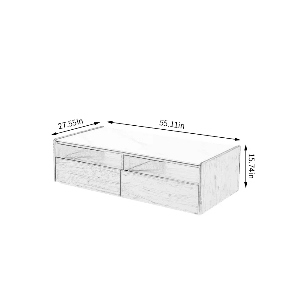 LUKA  -  GLASS TOP COFFEE TABLE