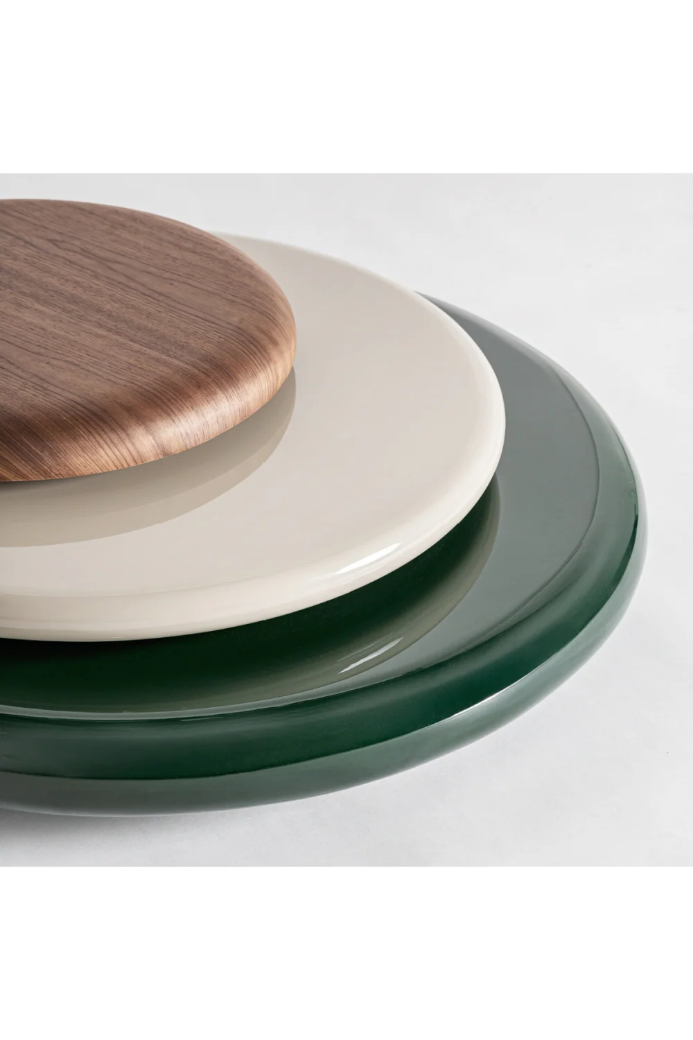 MYLES  -  Triple Round ROTATABLE Coffee Table