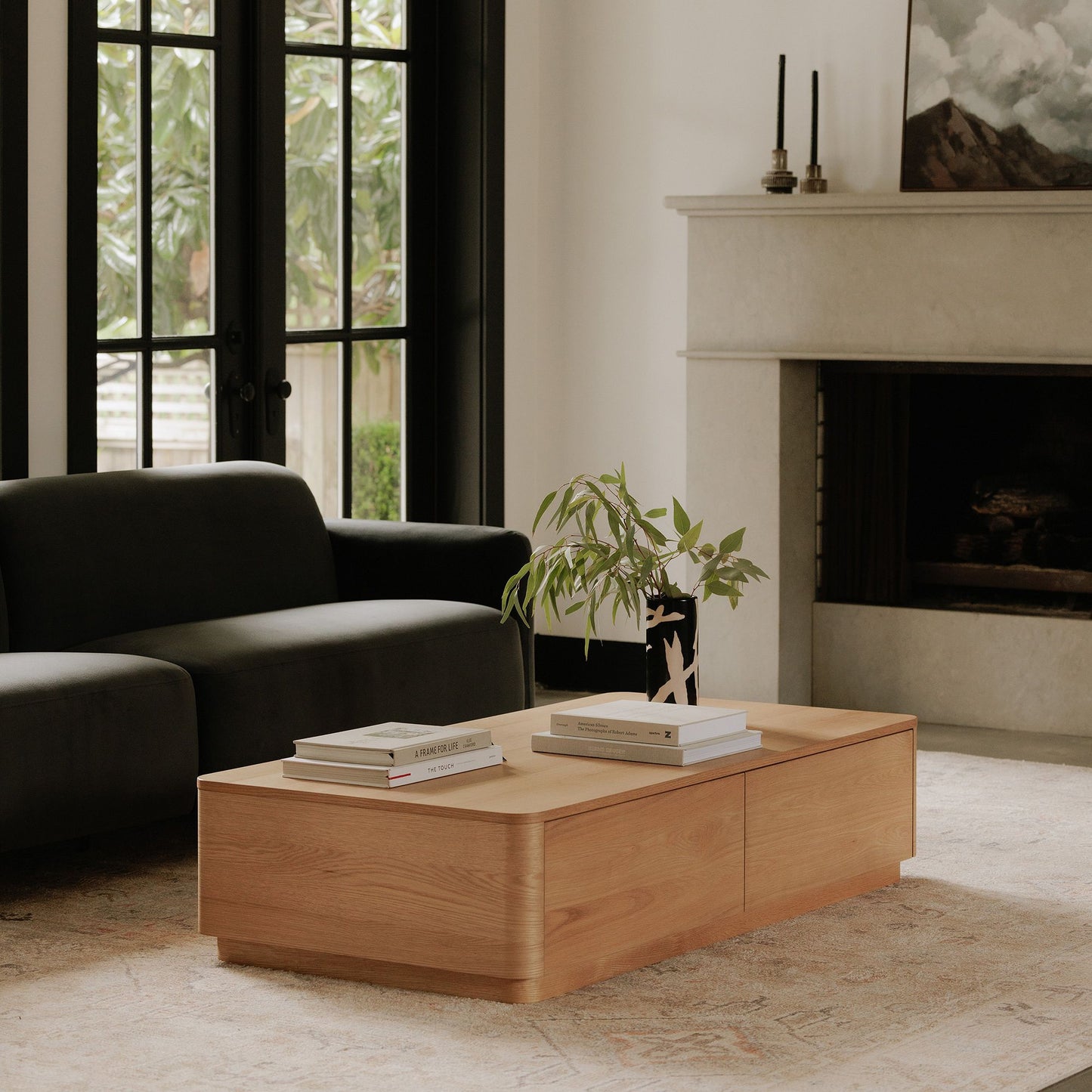 KINSLEY  -  Curved Oak Pedestal Coffee Table