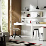 School Desk, off-white