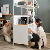 Office Cupboard  w sliding doors/noticeboard, white,