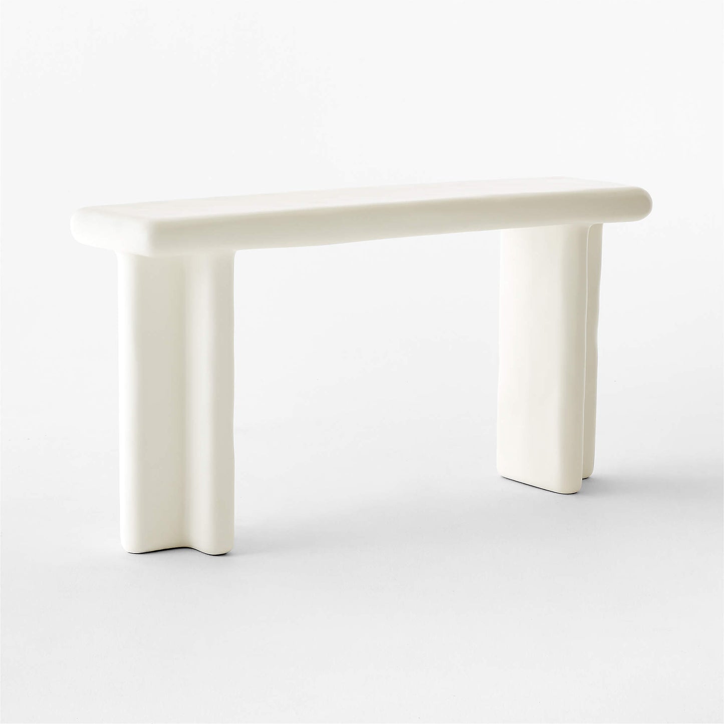ELANOR - Ivory Resin Console Table