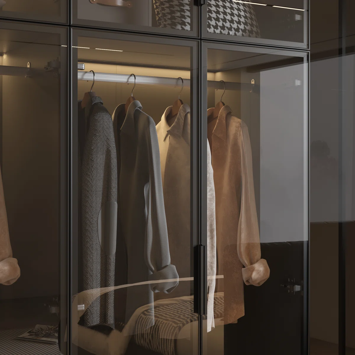 JAYDEN - TEMPERED GLASS Wardrobe