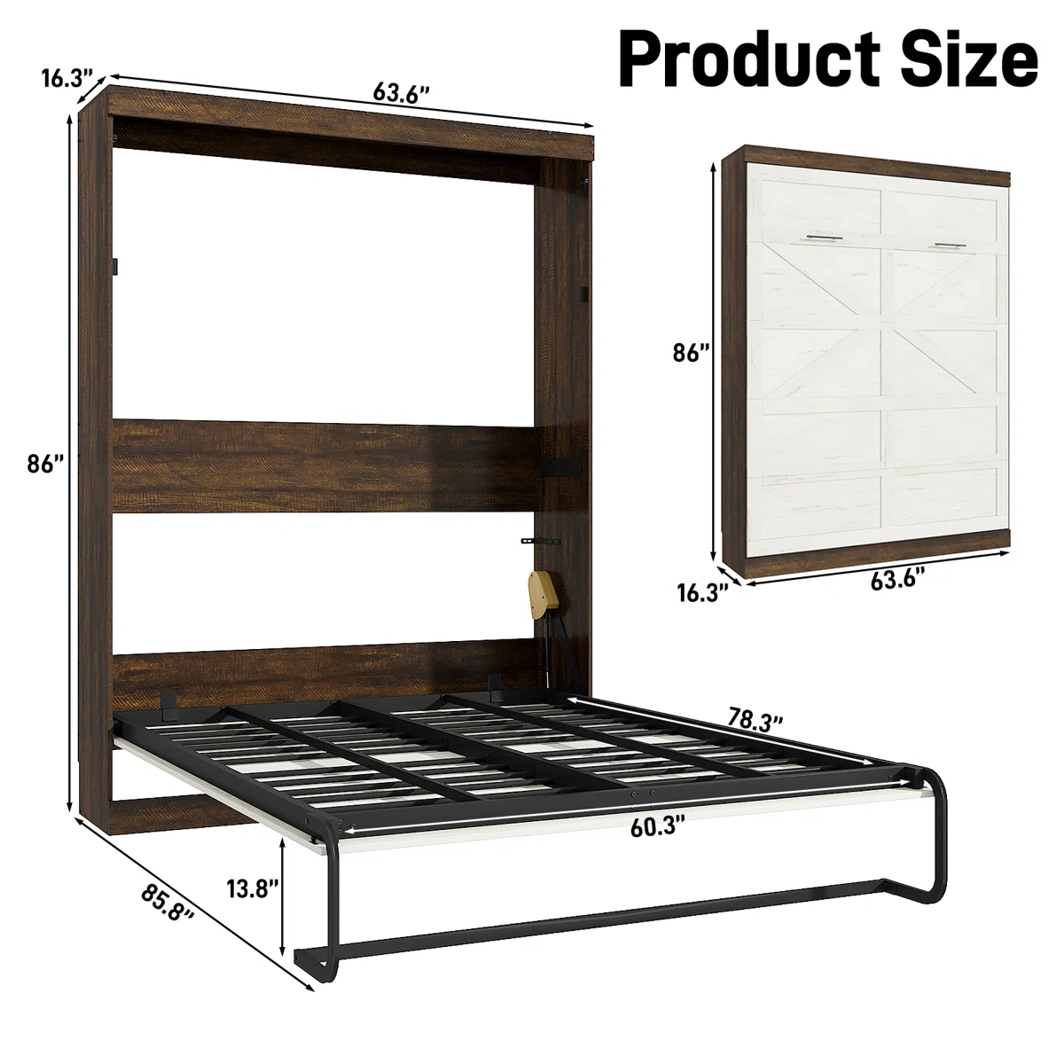VIKTORIA - Murphy Wall Bed With LED Lights