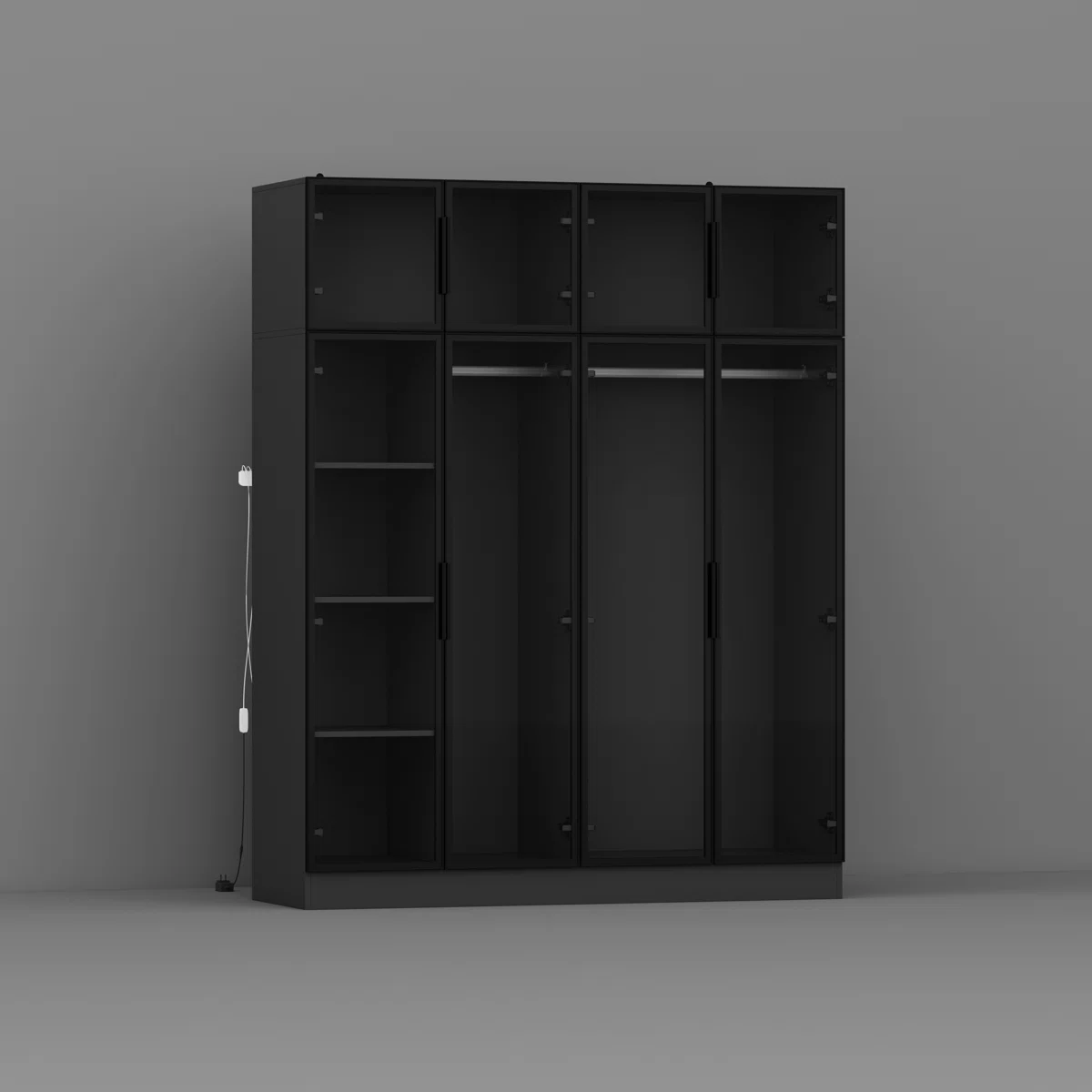 JAYDEN - TEMPERED GLASS Wardrobe