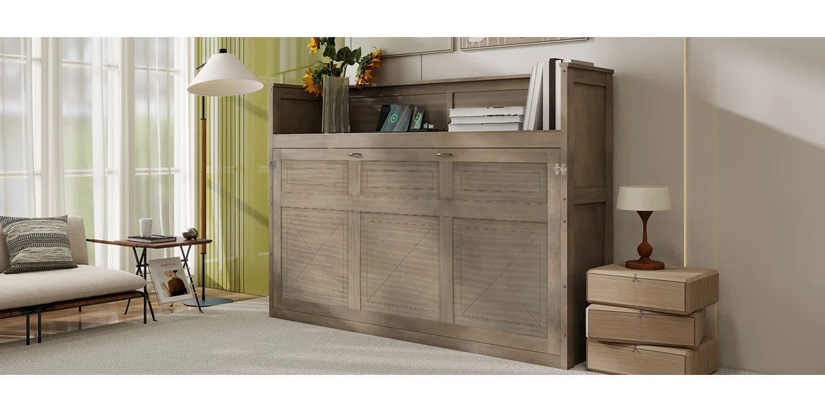 CHARLES - Twin XL Farmhouse Murphy Bed