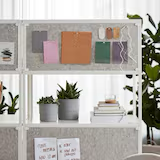 Office Cupboard  w sliding doors/noticeboard, white,