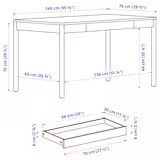 School Desk, off-white