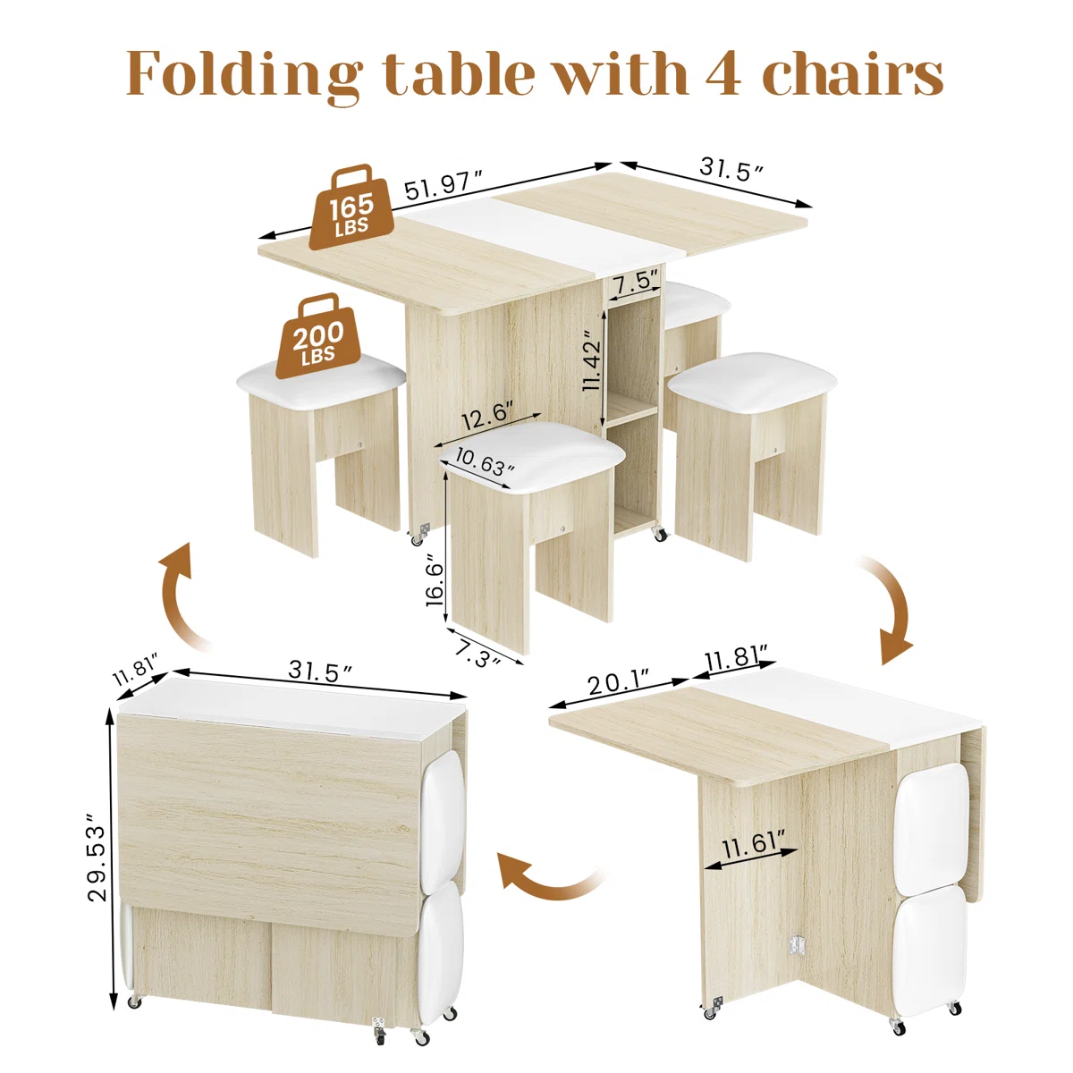 VALENTINA  - Dining Table Folding