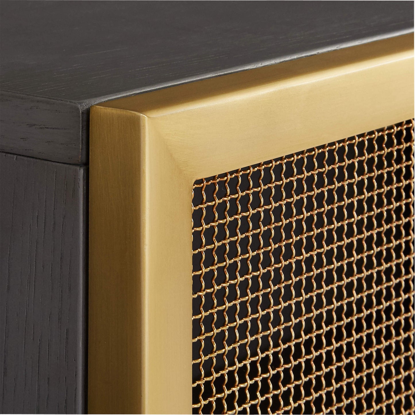 NORA - Brass Wire Mesh Media Console