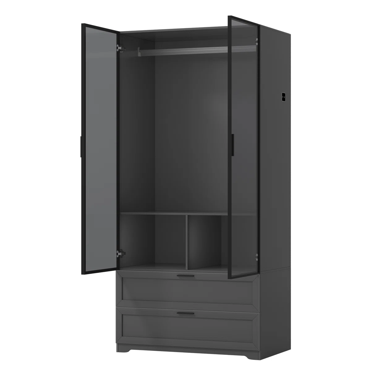 SADDIE -  GLASS PANEL Wardrobe