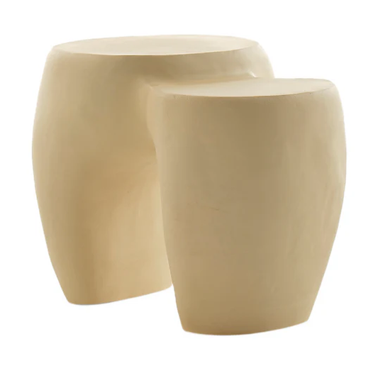 SOPHIA - Organic-Shaped Stoneware Coffee Table - LARGE