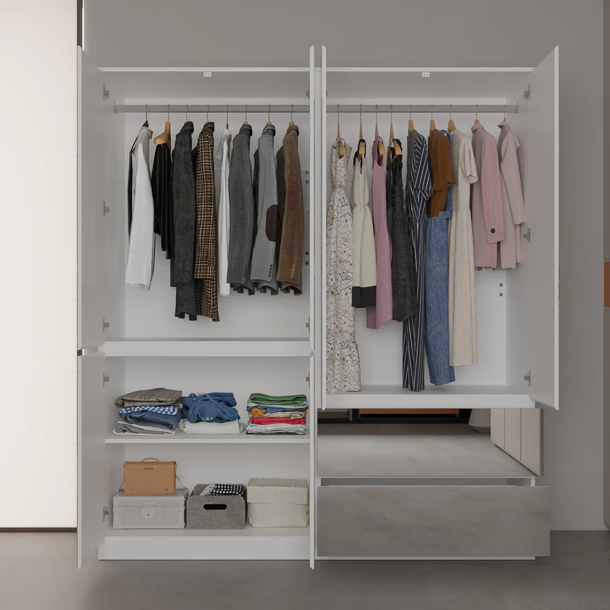 JOSHUA -  Full-Length Mirrored Wardrobe