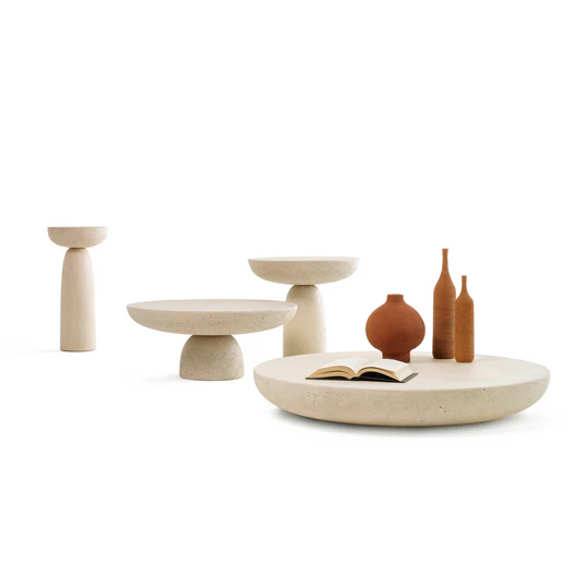 LUCAS - Wax-Finished Concrete Coffee Table - LARGE