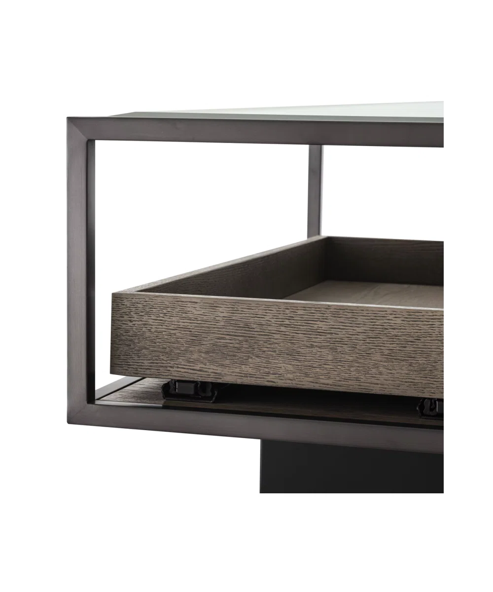 CAROLINE  -  GLASS TOP COFFEE TABLE