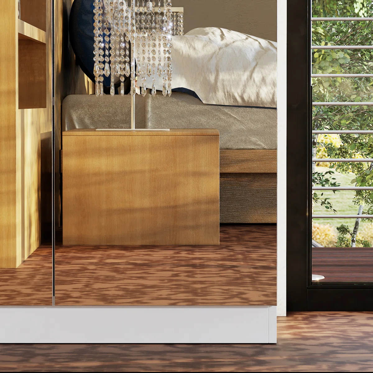 JOSHUA -  Full-Length Mirrored Wardrobe