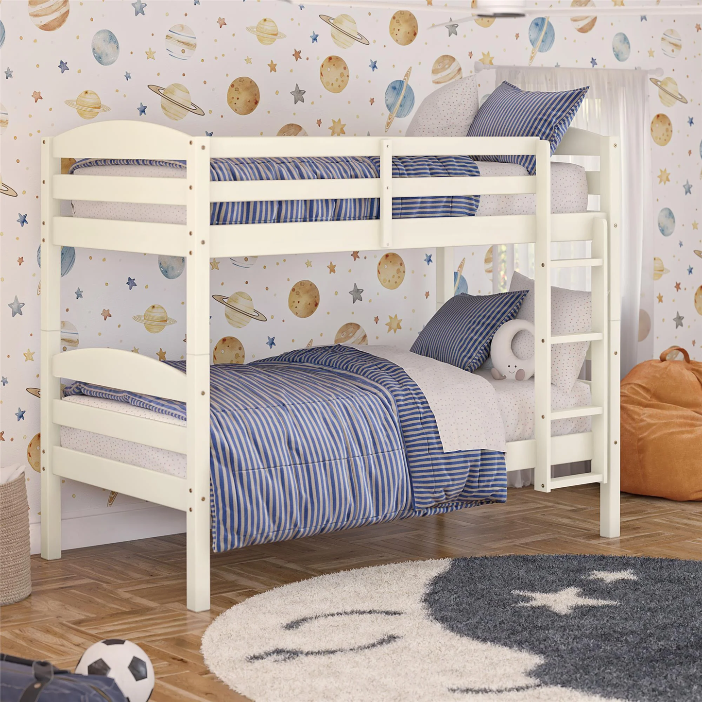 GRACE - Solid Wood Twin-over-Twin Convertible Bunk Bed