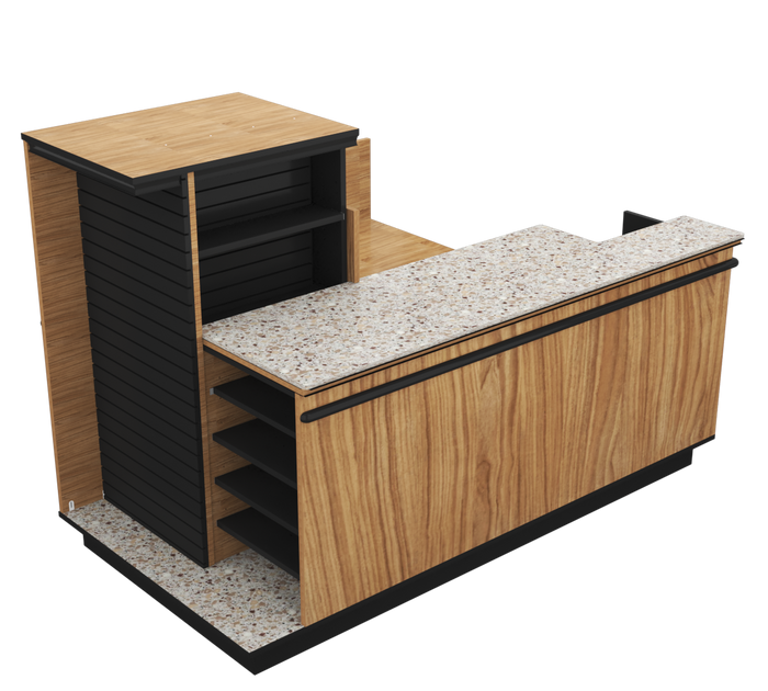 CHECKOUT- Compact Checkout with 3-Sided Merchandising - 5ft